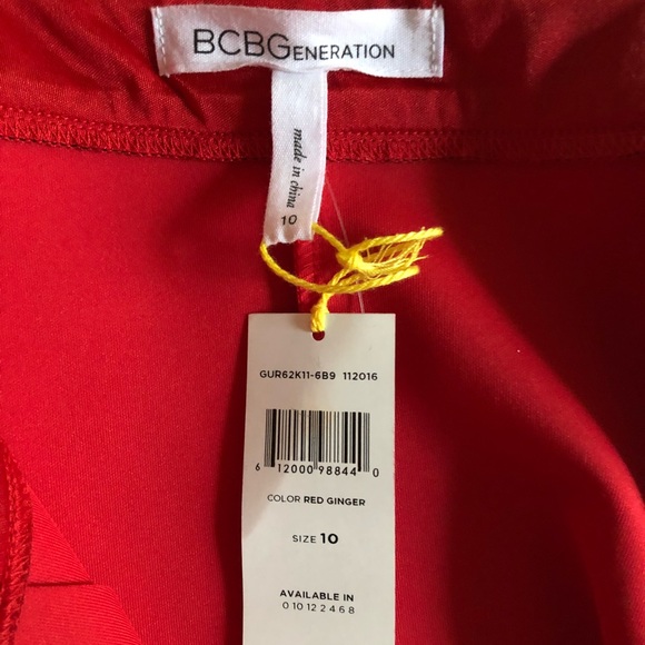 BCBG Generation Sexy Baby Doll Dress SZ 10 Red - Picture 4 of 8